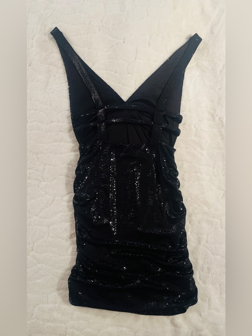 Urban Outfitters Black Sequin Mini Dress. Size S - Picture 4 of 8